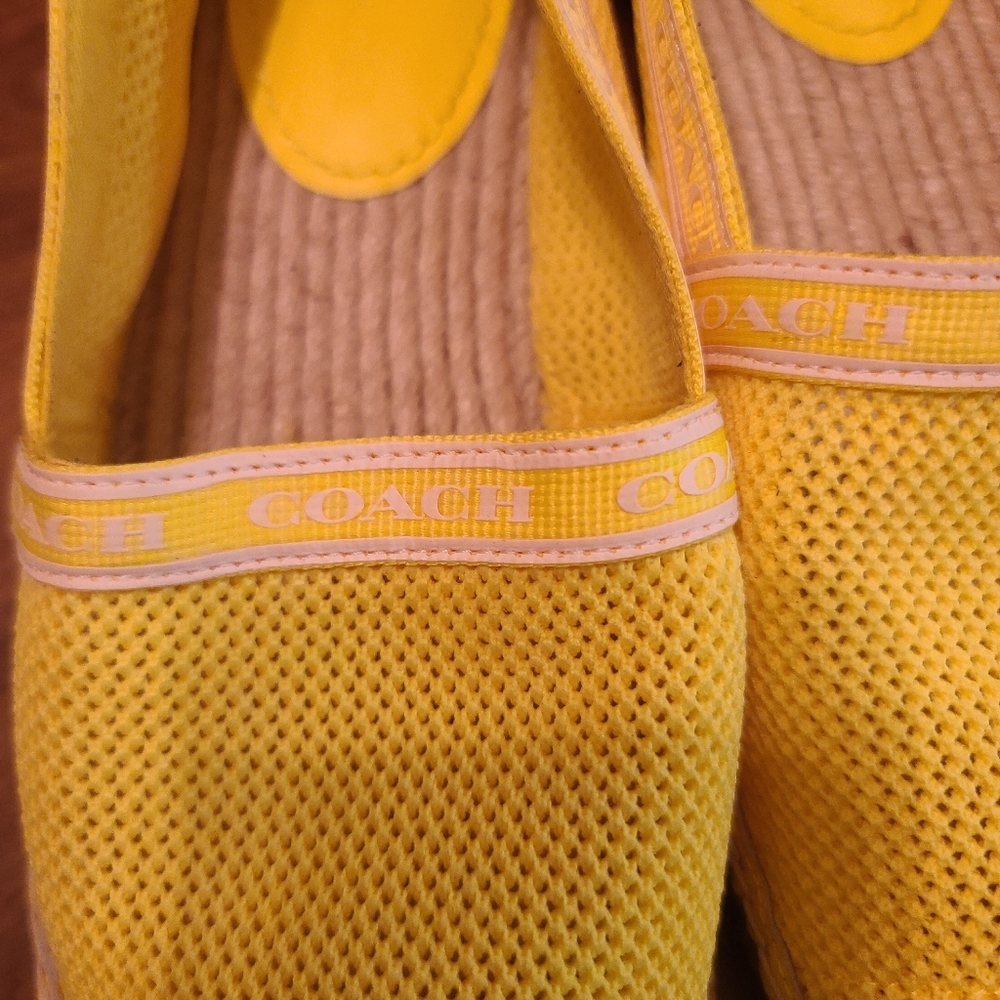 Coach yellow slip on women's shoes